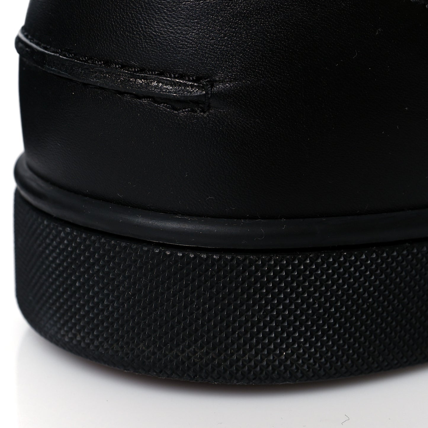 Calfskin Mens Louis Junior Spikes Flat Sneakers 45 Black
