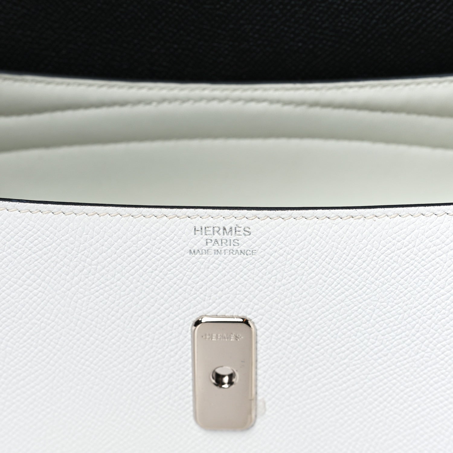 Hermes Epsom Butler Harnais White Black Natural 6 of 10