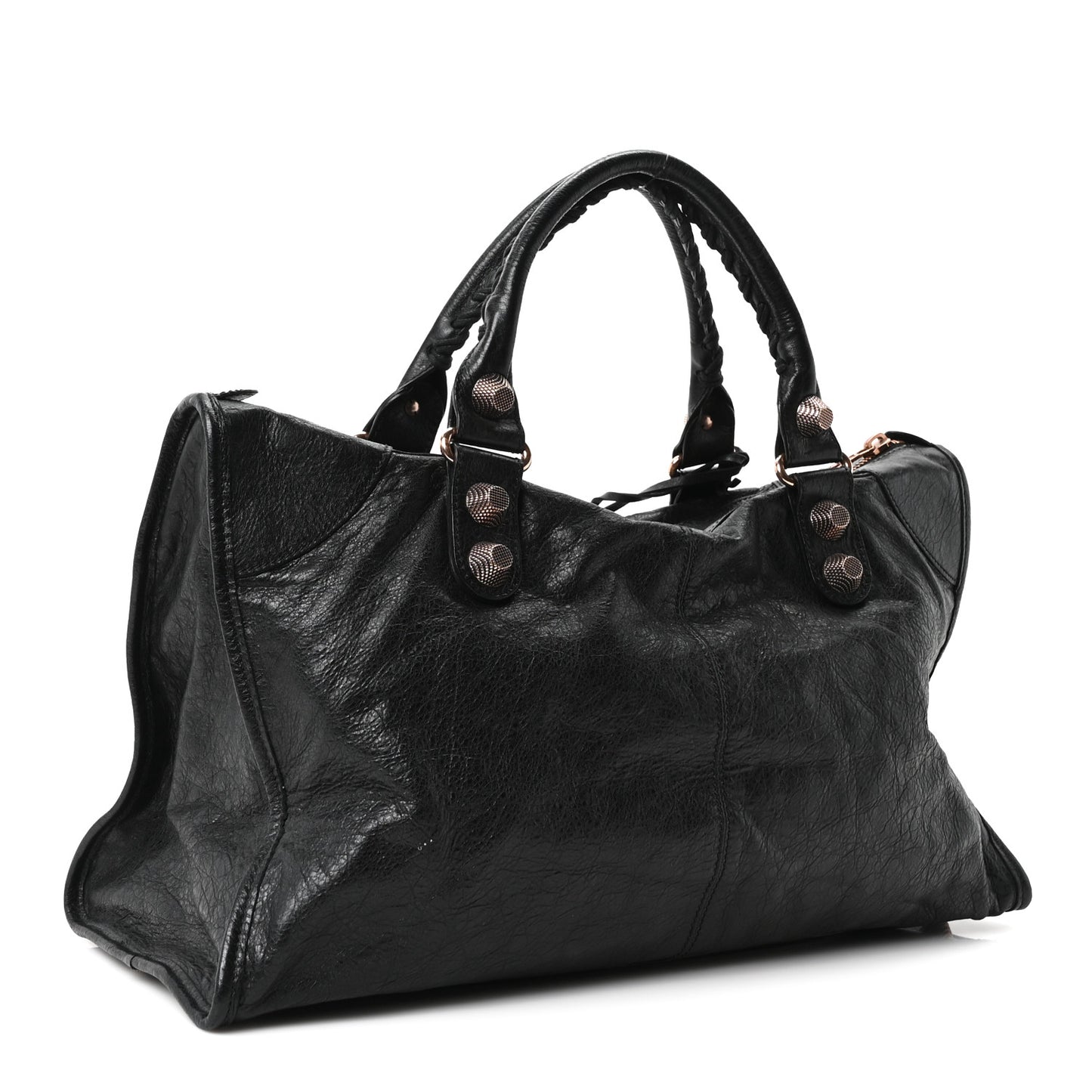 Agneau Giant 21 Rose Gold Hardware Work Black