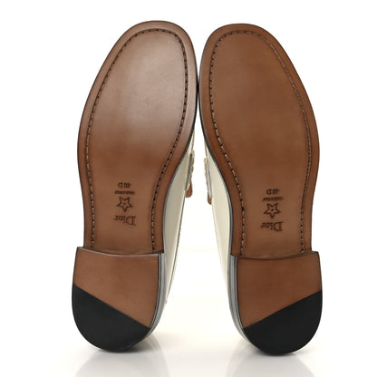 Christian Dior Brushed Calfskin Dior Code 15mm Loafers 40 Off White 5 of 8