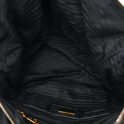 Prada Saffiano Tessuto Nylon Shopping Tote Black 5 of 11