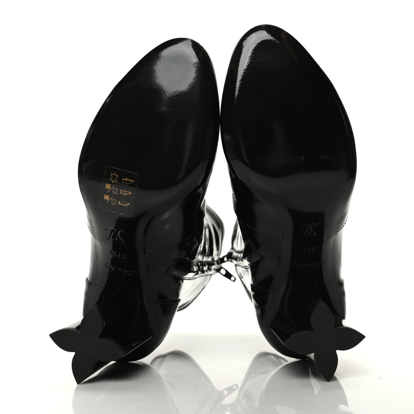 Patent Silhouette Ankle Boots 37.5 Black
