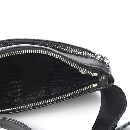 Prada Soft Calfskin Impunture Diagramme Belt Bag Black 4 of 10