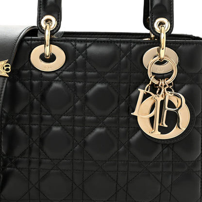 Christian Dior Lambskin Cannage Small Lucky Badges My Lady Dior Black 8 of 11