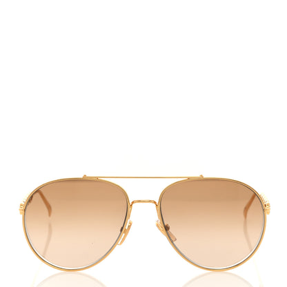 Louis Vuitton Metal My LV Chain Pilot Sunglasses Z1539W Gold 2 of 8
