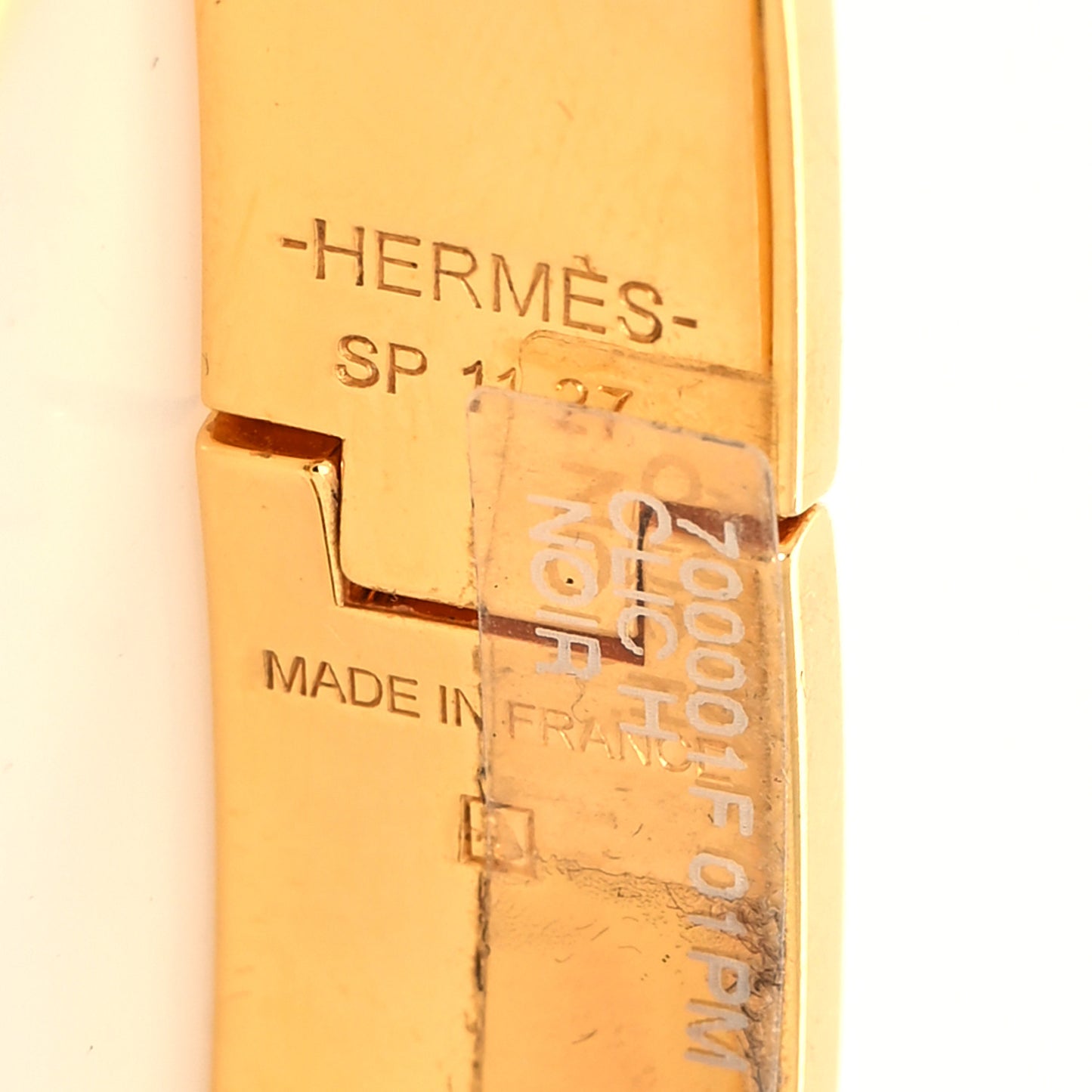 Enamel Narrow Clic Clac H Bracelet PM Black