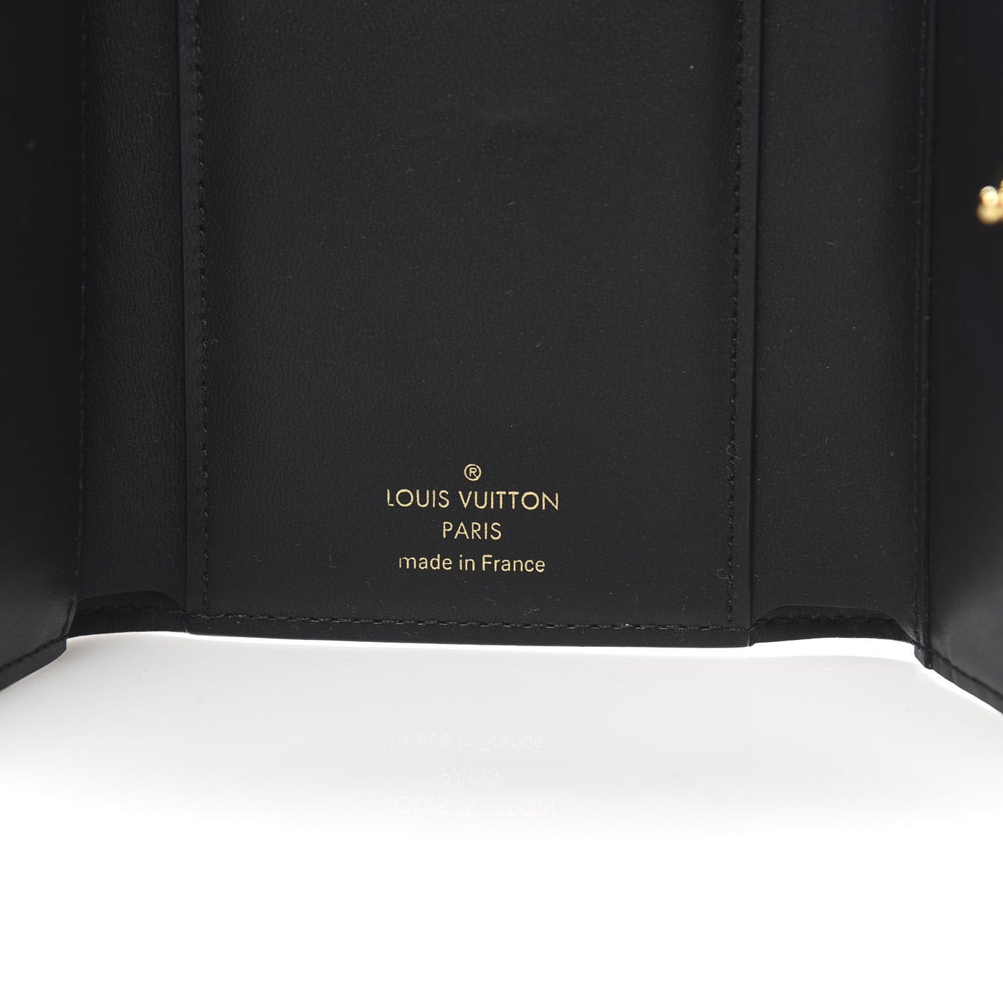 Monogram Flower Lock Compact Wallet Black