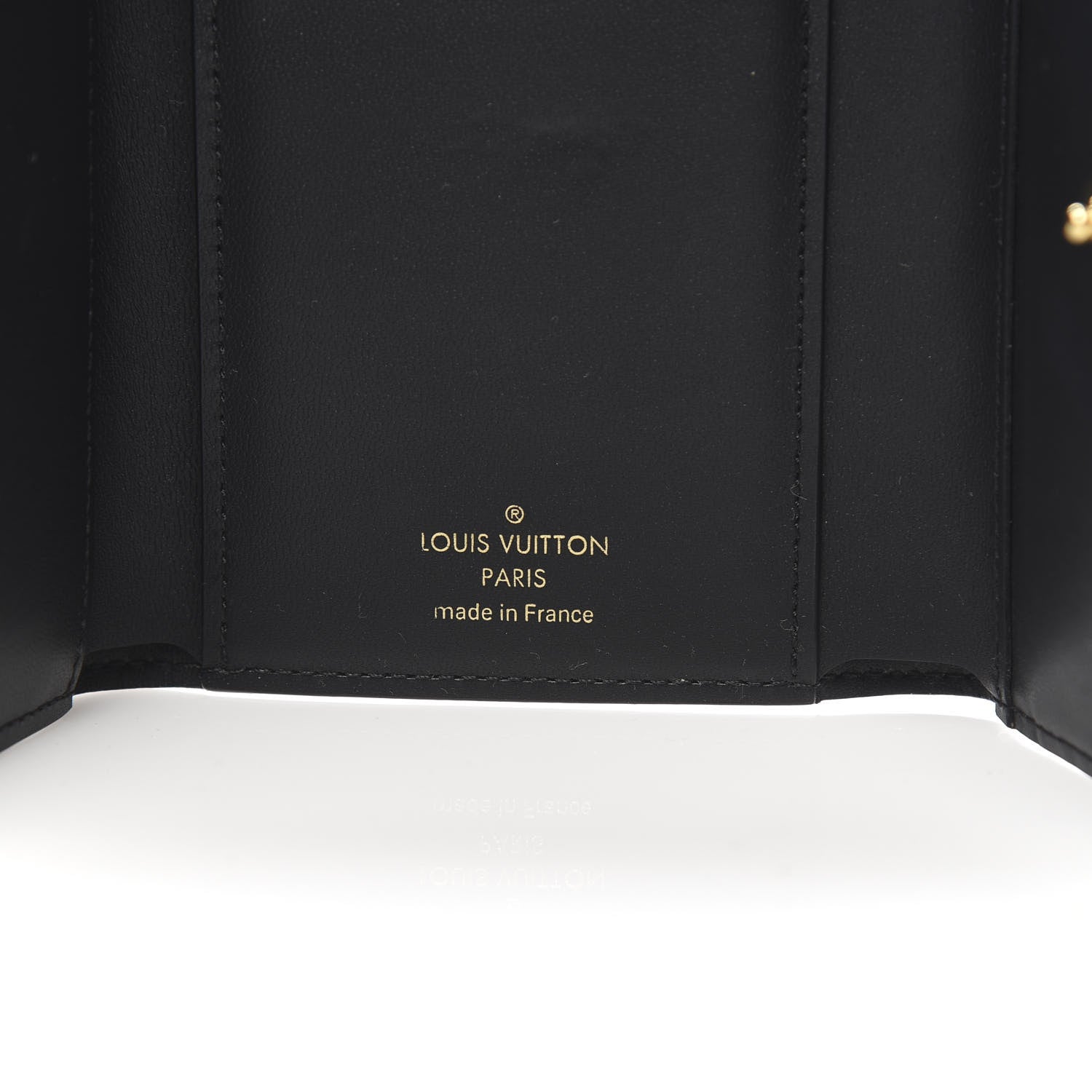 Louis Vuitton Monogram Flower Lock Compact Wallet Black 6 of 7