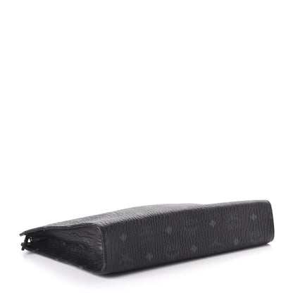 MCM Visetos Medium Zip Pouch Black 4 of 9