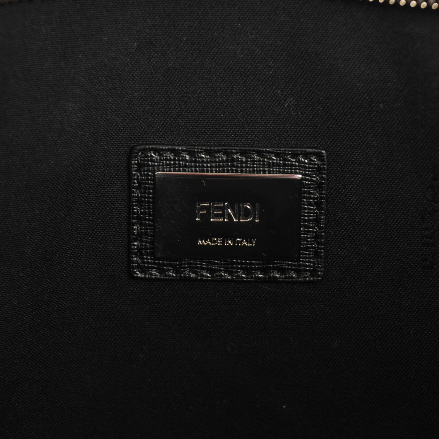 Fendi Vitello Elite Cuoio Monster Buggies Medium Roll Tote Cedro Black 6 of 9