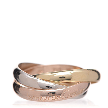 Cartier 18K Pink Yellow White Gold Small Les Must De Trinity Ring 55 7.25 1 of 5