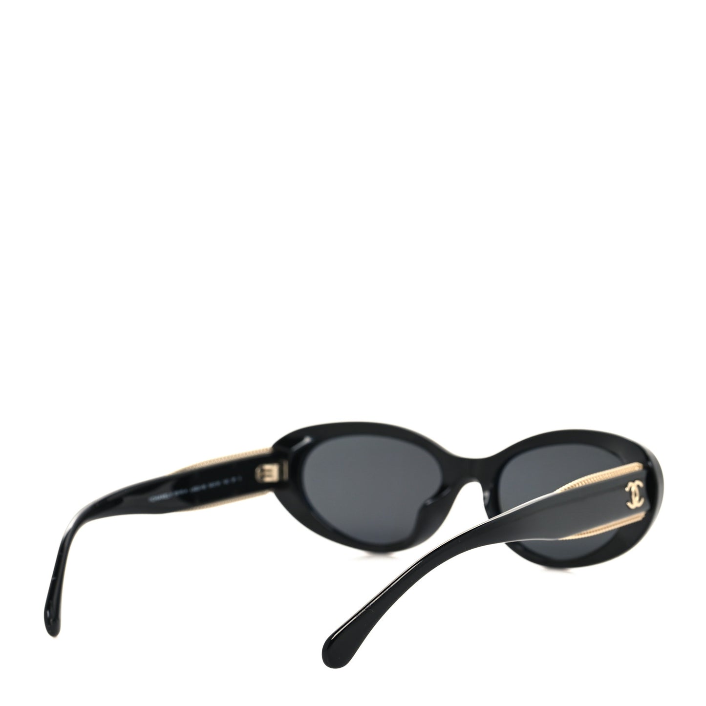 Acetate Oval Sunglasses 5515-A Black