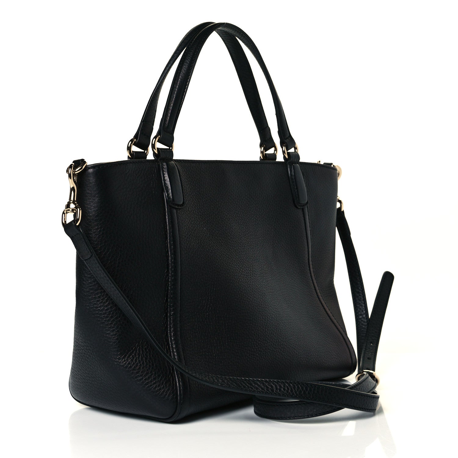 Gucci Pebbled Calfskin Small Soho Top Handle Bag Black 2 of 6