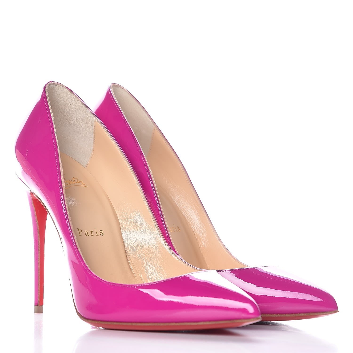 Christian Louboutin Patent Pigalle Follies 100 Pumps 36.5 Rose Indien 3 of 8