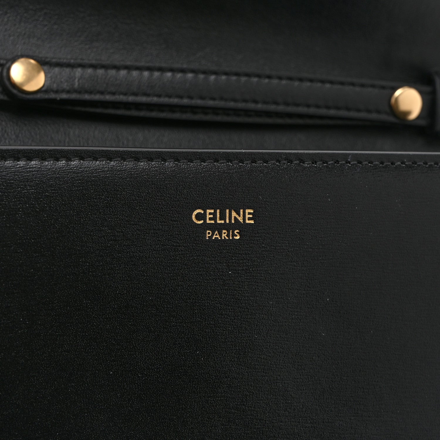 Celine Shiny Calfskin Triomphe Margo Wallet on Chain Black 6 of 10