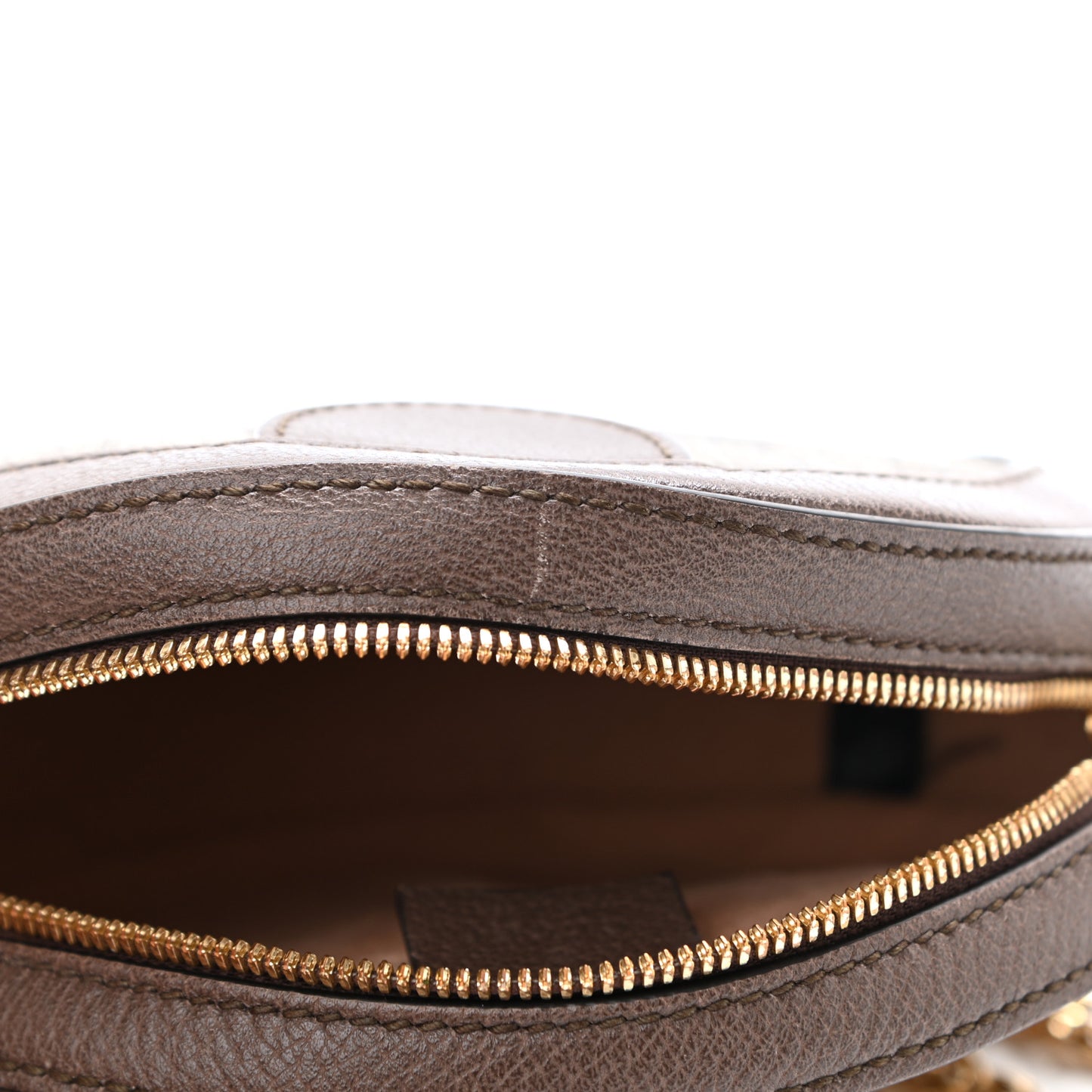 GG Supreme Monogram Web Mini Ophidia Round Shoulder Bag Brown