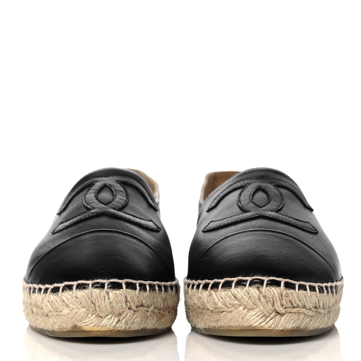 Chanel Lambskin CC Espadrilles 39 Black 2 of 10