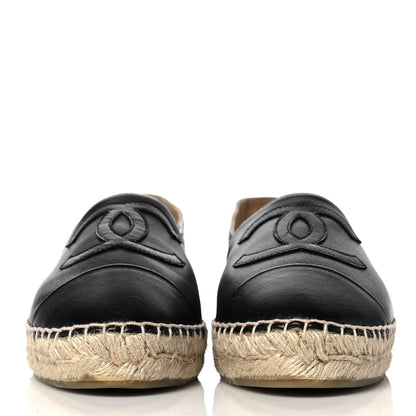 Chanel Lambskin CC Espadrilles 39 Black 2 of 10
