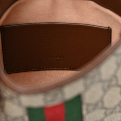 Gucci GG Supreme Monogram Azalea Calfskin Web Mini Jackie 1961 Hobo Beige Ebony Brown Sugar 5 of 10