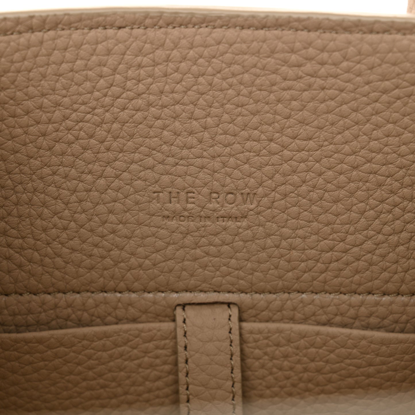 Grained Calfskin Soft Margaux 10 Bag Dark Taupe