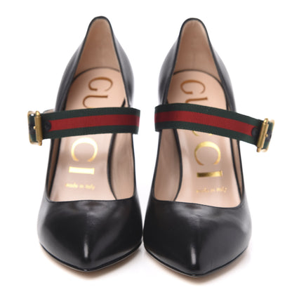Gucci Malaga Kid Sylvie High Heel Pumps 36.5 Black 2 of 10