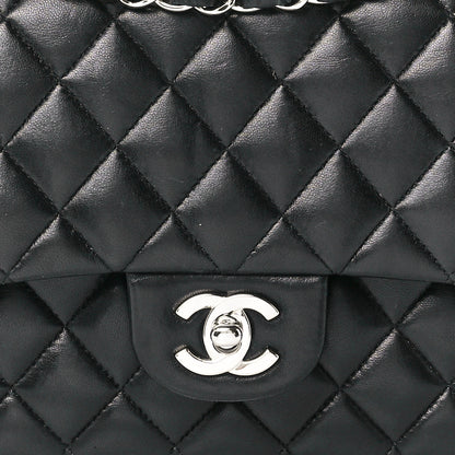 Chanel Lambskin Quilted Medium Double Flap Black 8 of 11
