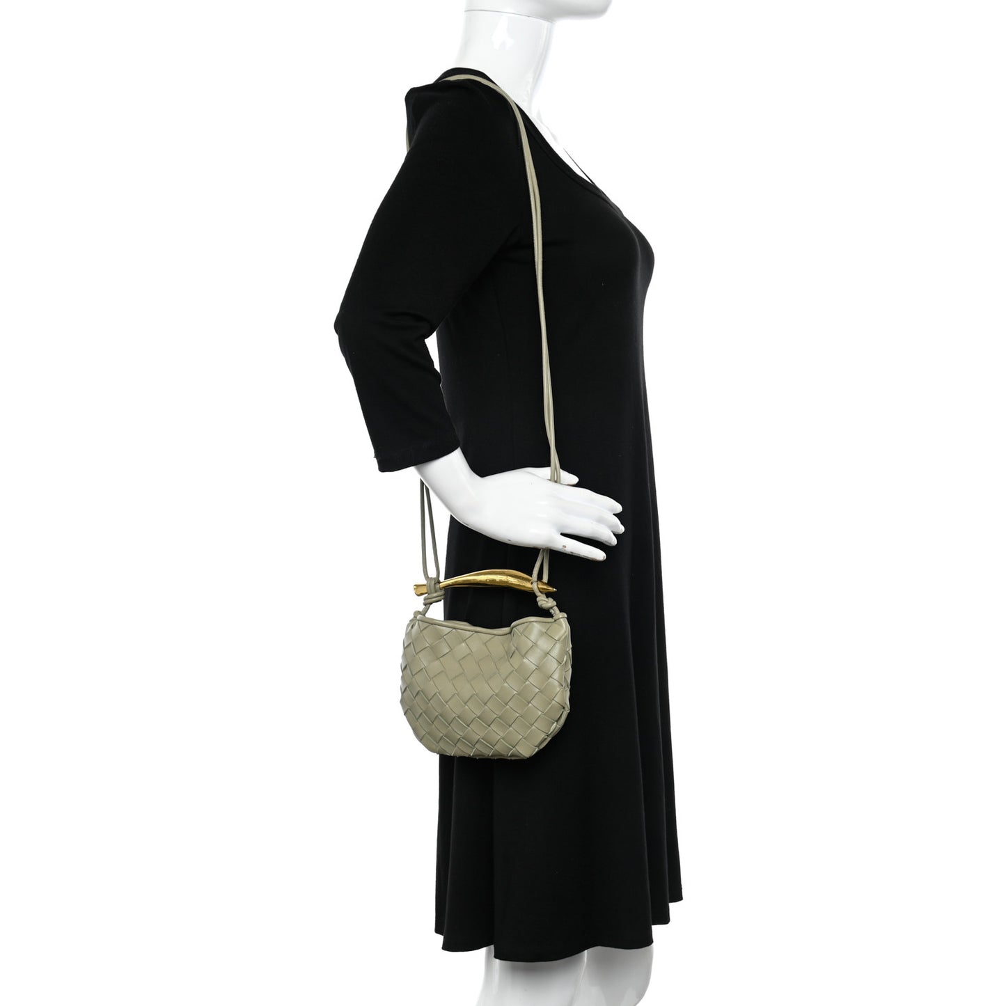 Nappa Intrecciato Mini Sardine Bag Travertine