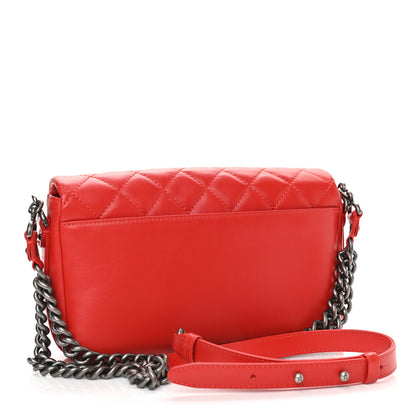 Chanel Calfskin Quilted Large Rock My Shoulder Flap Red 3 of 11