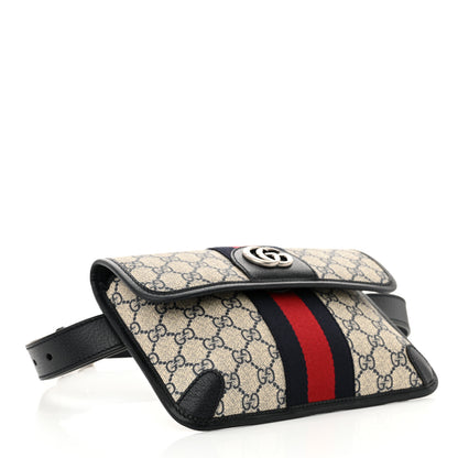 Gucci GG Supreme Monogram Web Small Ophidia Belt Bag 90 36 Beige Navy 4 of 11