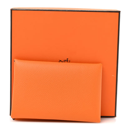 Hermes Epsom Calvi Card Case Orange 8 of 8