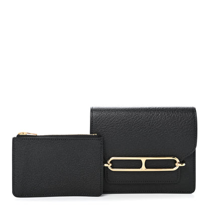 Hermes Chevre Mysore Roulis Slim Wallet Black 1 of 4
