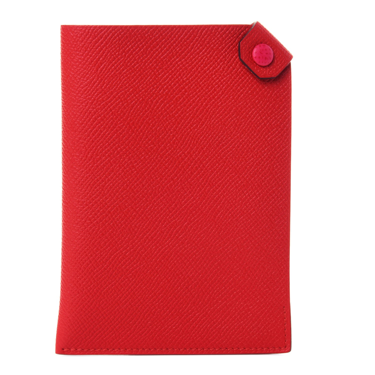 Hermes Epsom Tarmac Dot PM Passport Holder Rouge De Coeur Rose Extreme 1 of 4