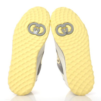 Gucci Dali Soft Calfskin Womens Mac80 Sneakers 38 Off White Grey Sky Yellow 6 of 10