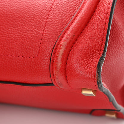 Celine Drummed Calfskin Micro Luggage Coquelicot 11 of 17
