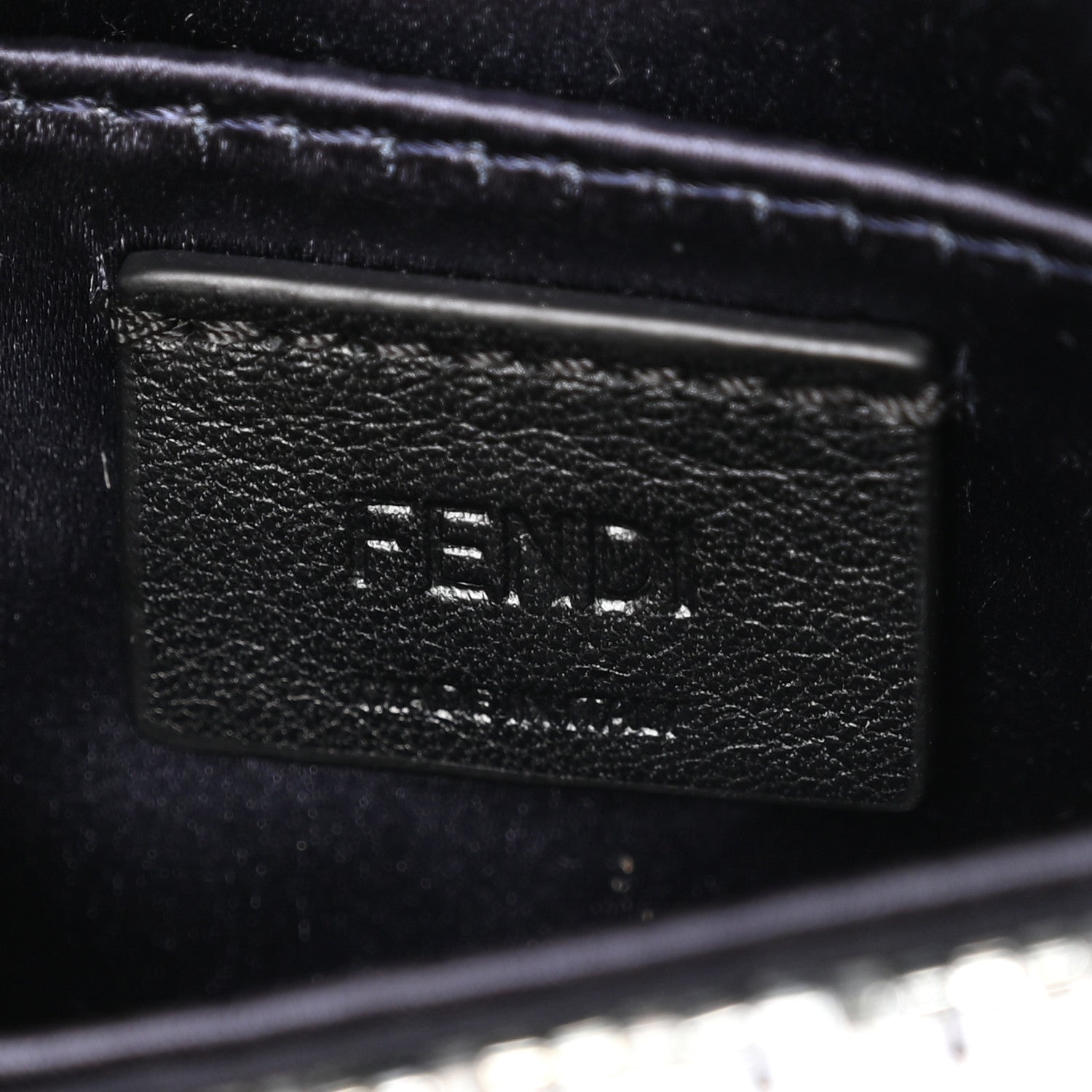 Fendi Sequin Paillettes Shiny Nappa Sex and the City Nano Maxi Buckle Baguette Charm Dark Blue 6 of 10