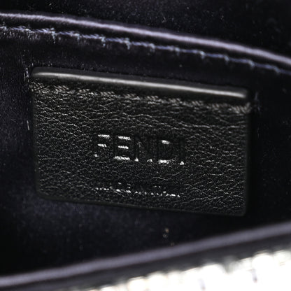 Fendi Sequin Paillettes Shiny Nappa Sex and the City Nano Maxi Buckle Baguette Charm Dark Blue 6 of 10