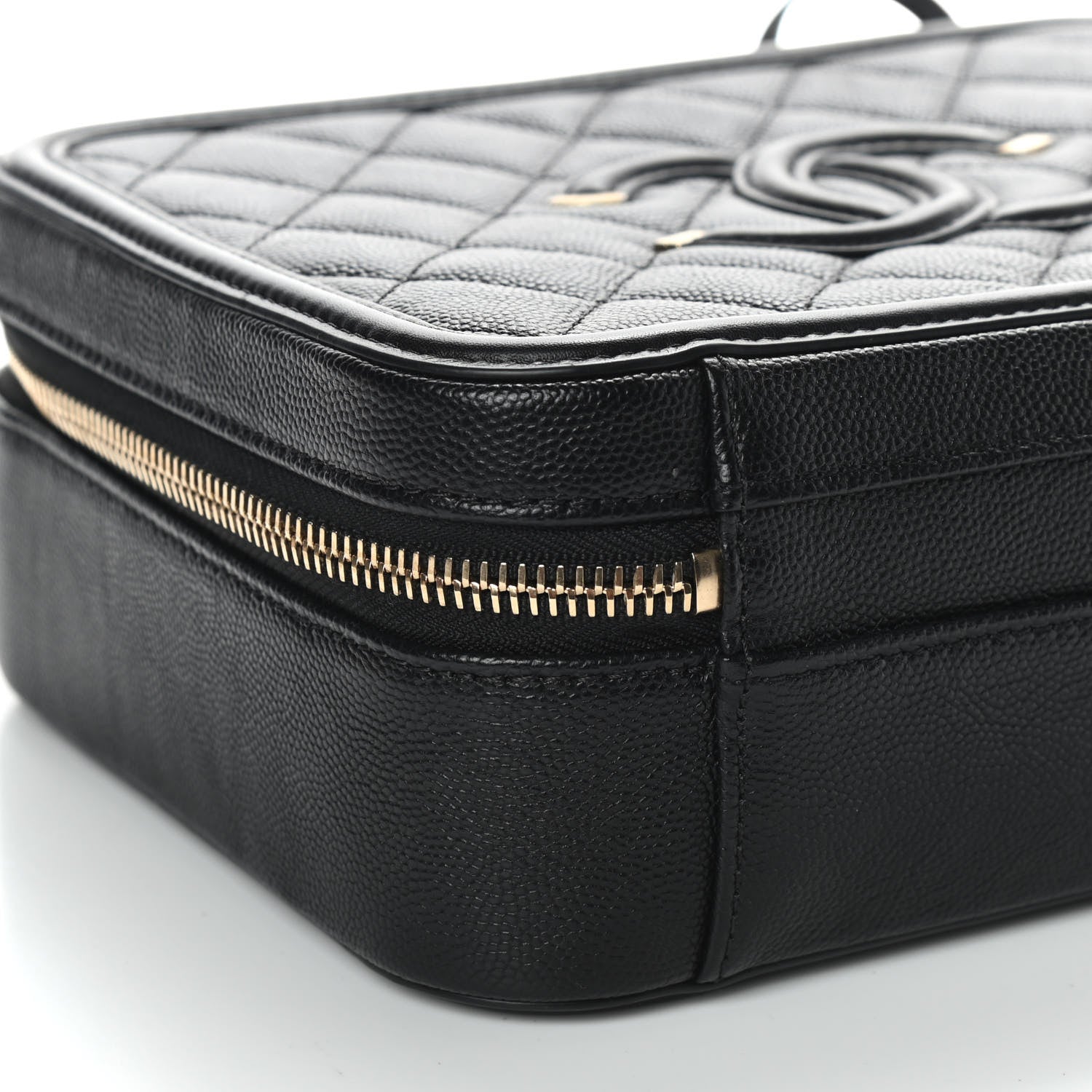 Chanel Caviar Quilted Medium CC Filigree Vanity Case Black 8 of 9
