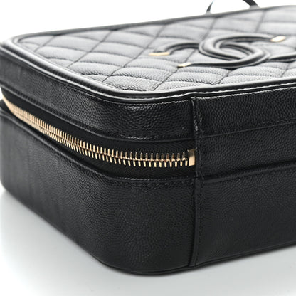 Chanel Caviar Quilted Medium CC Filigree Vanity Case Black 8 of 9