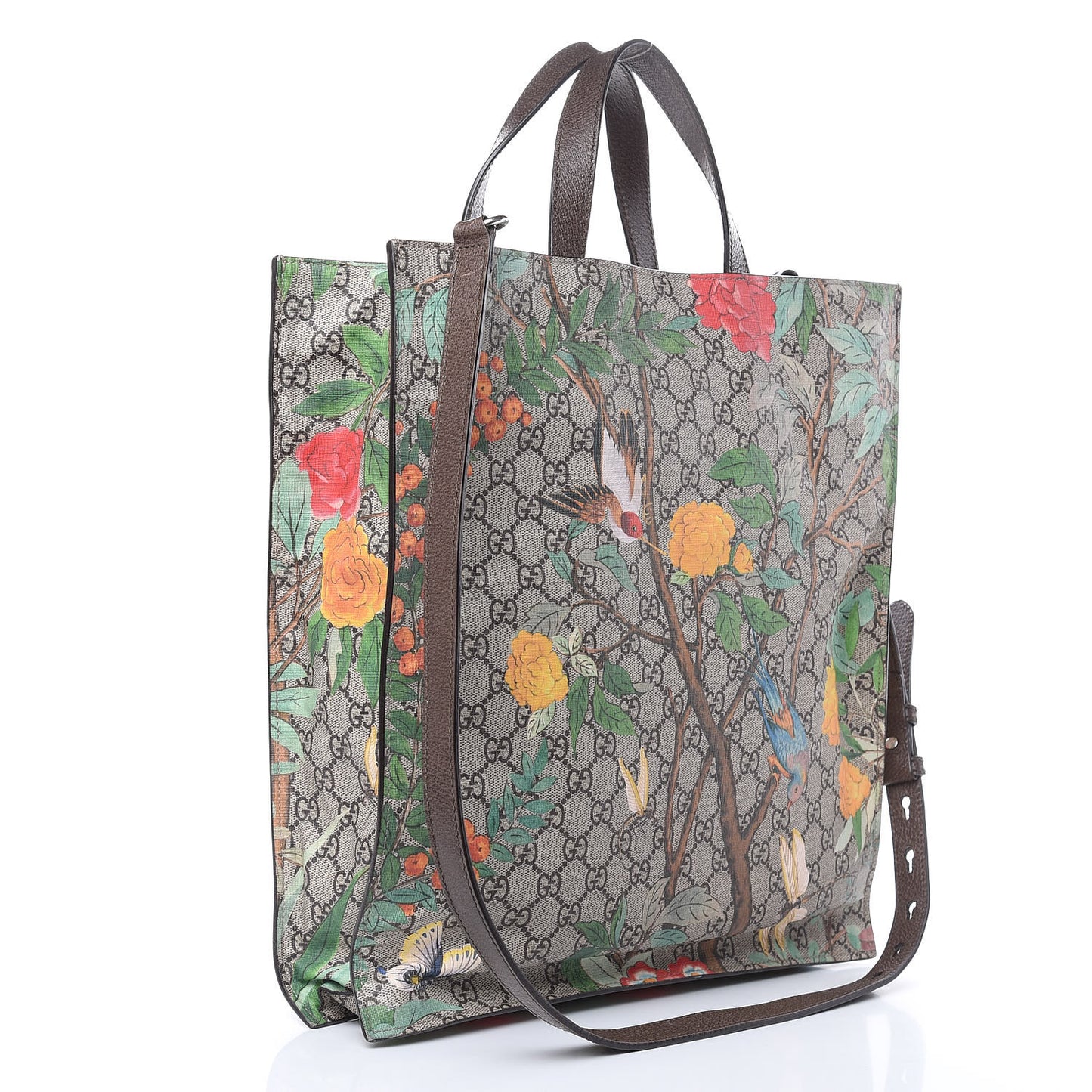 Soft GG Supreme Monogram Tian Vertical Tote Beige Multicolor New Acero
