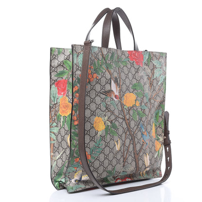 Gucci Soft GG Supreme Monogram Tian Vertical Tote Beige Multicolor New Acero 3 of 13