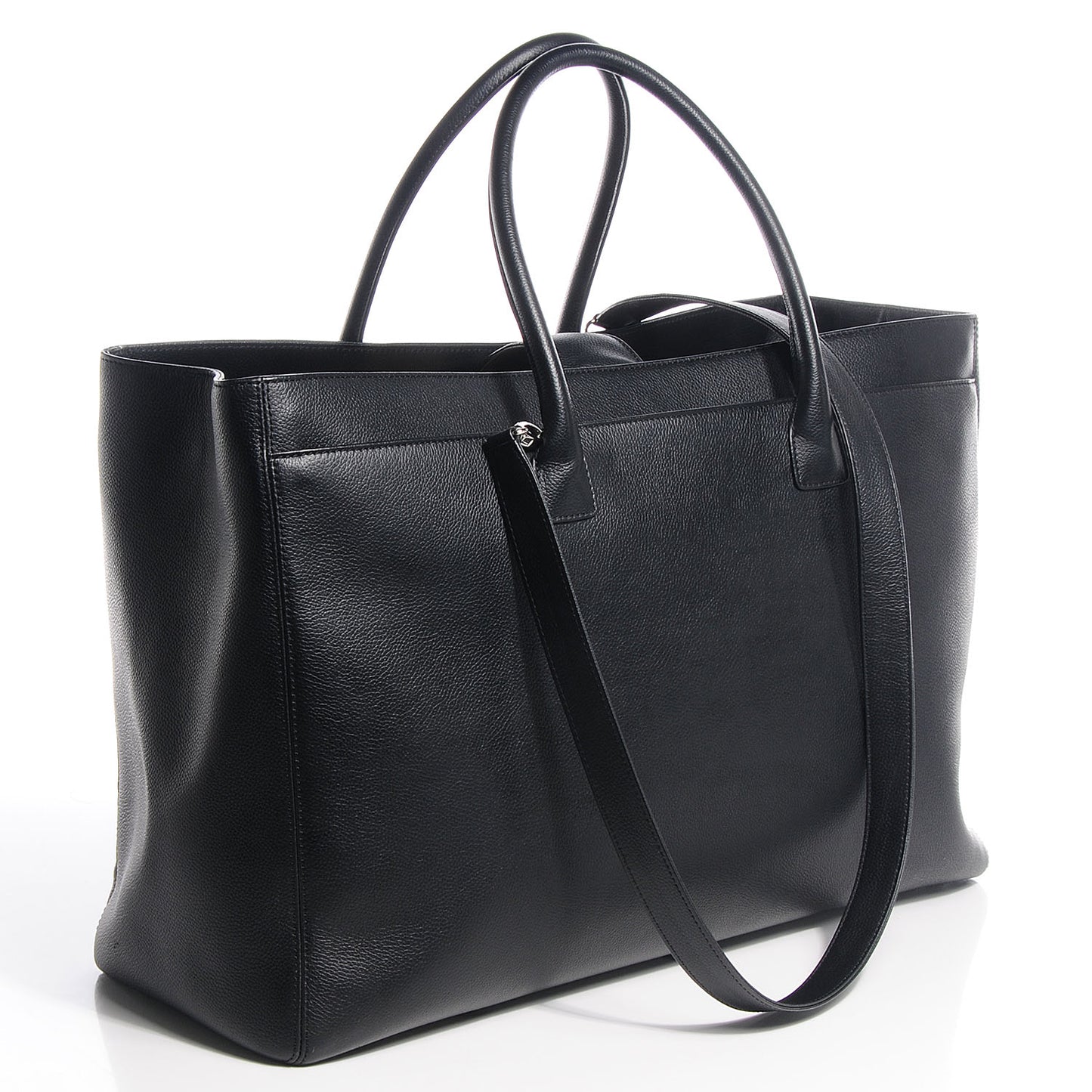 Calfskin XL Cerf Tote Black