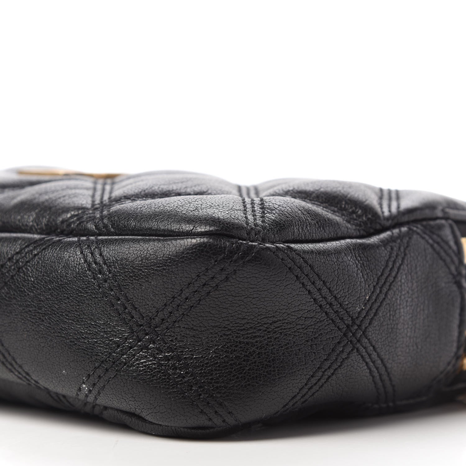 Saint Laurent Grained Lambskin Quilted Mini Becky Double Zip Bag Black 7 of 11