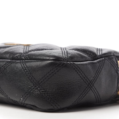 Saint Laurent Grained Lambskin Quilted Mini Becky Double Zip Bag Black 7 of 11
