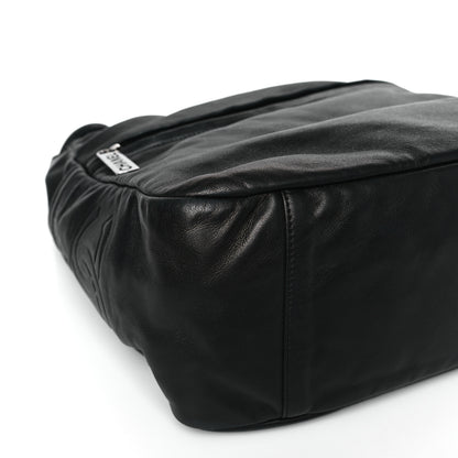 Chanel Lambskin Pleated CC Shoulder Bag Black 8 of 10