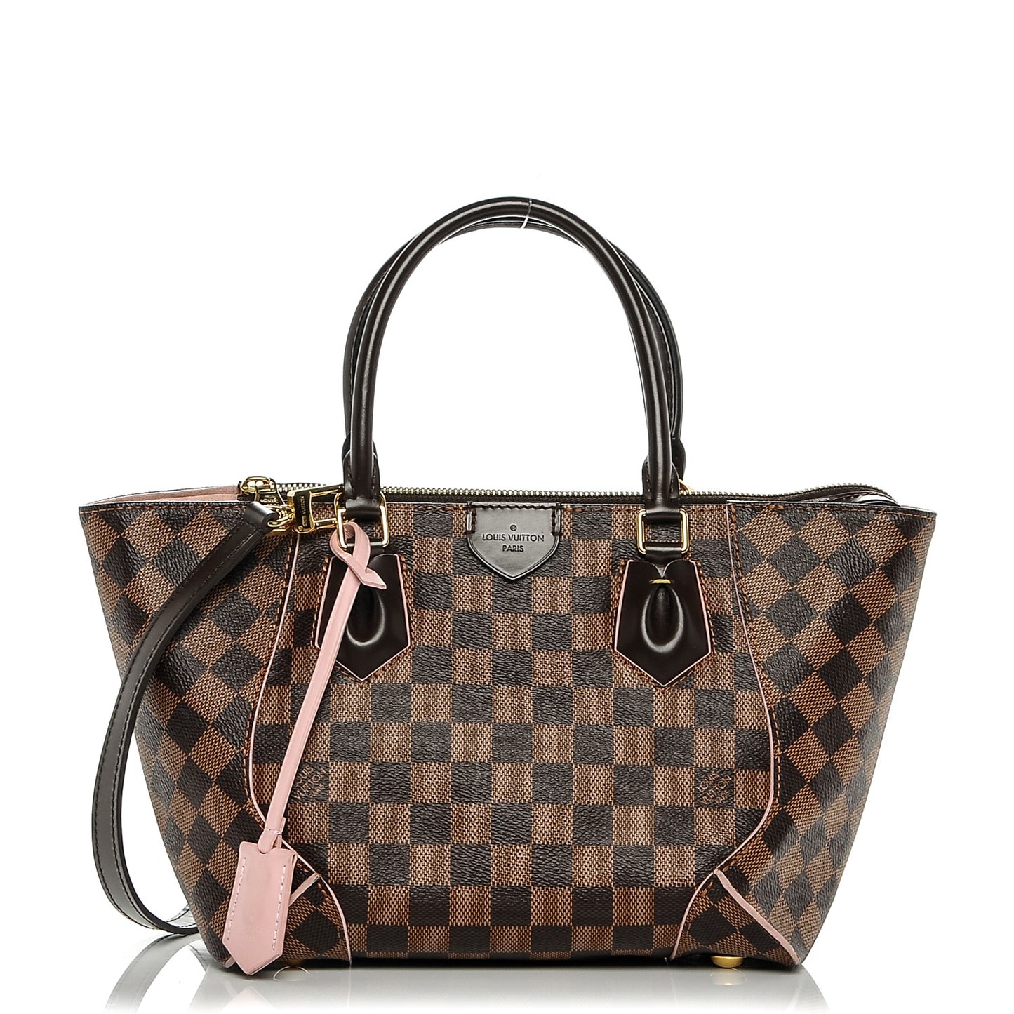 Damier Ebene Caissa Tote PM Rose Ballerine