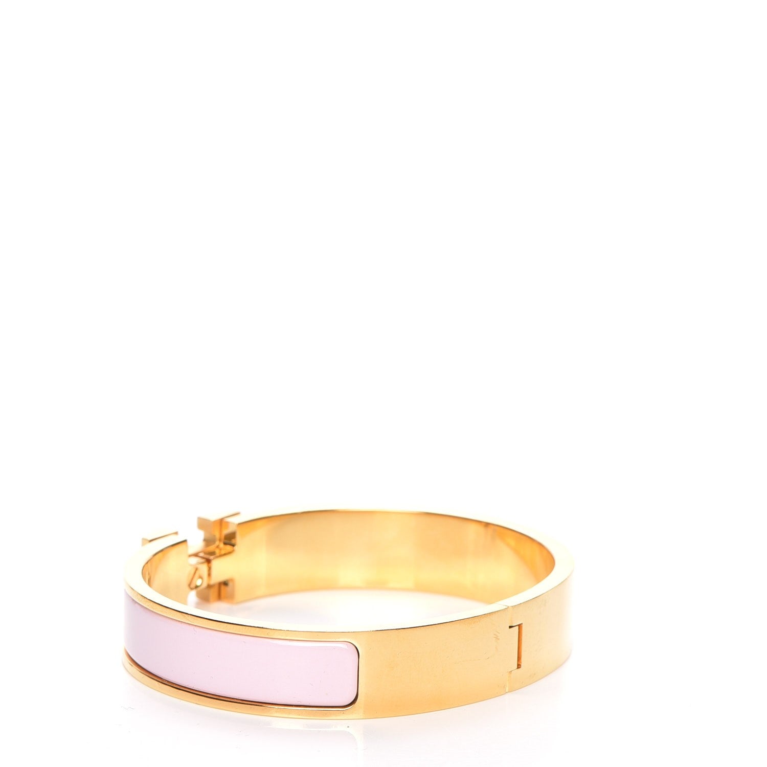 Hermes Enamel Narrow Clic Clac H Bracelet GM Rose Dragee 3 of 5