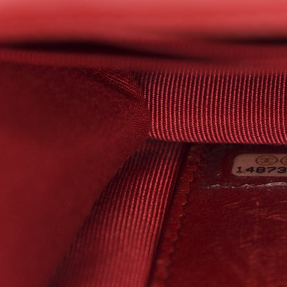 Chanel Patent Quilted Wallet On Chain WOC Red 10 of 12