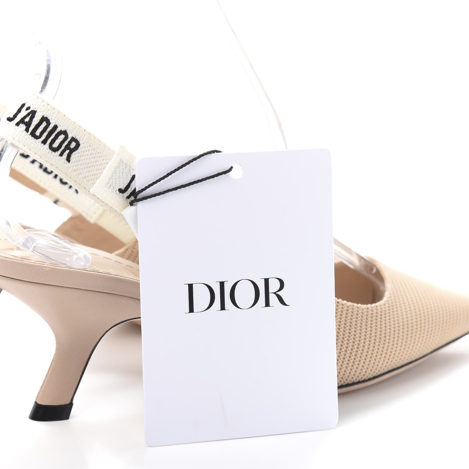 Christian Dior Technical Canvas Ribbon J Adior Slingback 65mm Pumps 35 Powder Nude 9 of 10