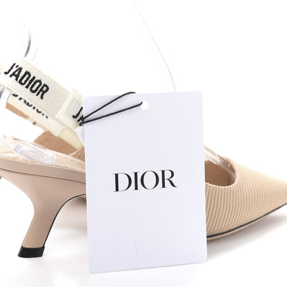 Christian Dior Technical Canvas Ribbon J Adior Slingback 65mm Pumps 35 Powder Nude 9 of 10