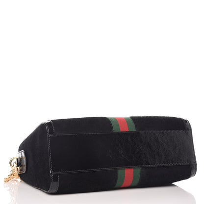 Gucci Suede Patent GG Web Medium Ophidia Boston Black 4 of 11